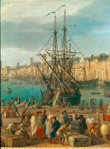 Der Hafen von Marseille im 18. Jahrhundert (Detail) von Claude Joseph Vernet