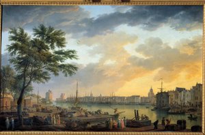 Ansicht des Hafens von La Rochelle von Claude Joseph Vernet