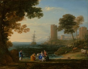 Küstenansicht mit der Entführung Europas, ca. 1645 von Claude Lorrain
