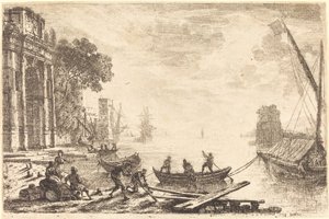 Hafenszene mit aufgehender Sonne (Le soleil levant)