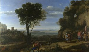 Landschaft mit David in der Höhle von Adullam, 1658 von Claude Lorrain
