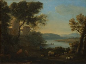 Pastorale Landschaft: Die römische Campagna, ca. 1639 von Claude Lorrain