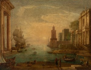 Hafen mit Odysseus, der Chryseis ihrem Vater Chryses zurückgibt von Claude Lorrain