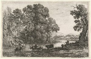 Der Kuhhirte von Claude Lorrain