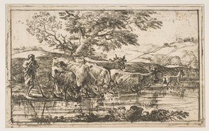 Die Herde an der Tränke, 1635 von Claude Lorrain