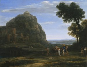 Ansicht von Delphi mit einer Prozession