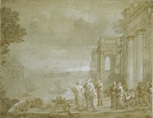 Ansicht von Karthago mit Dido und Aeneas, 1676 von Claude Lorrain