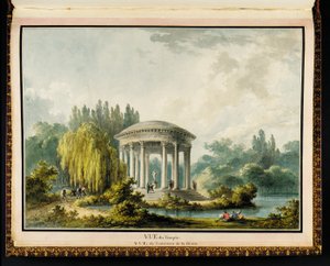 Vue du Temple, aus Recueil des plans du Petit Trianon von Richard Mique (1728-94) von Claude Louis Chatelet