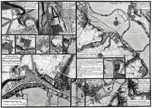 Fol.7 & 98 Karte der Städte und Schlösser entlang des Flusses Charente im Jahr 1714, aus Recueil des Plans de Saintonge
