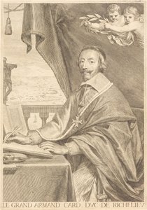 Armand Jean du Plessis, Kardinal Richelieu von Claude Mellan