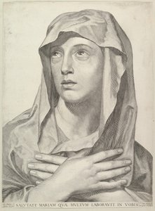 Büste der Jungfrau, 1650 von Claude Mellan