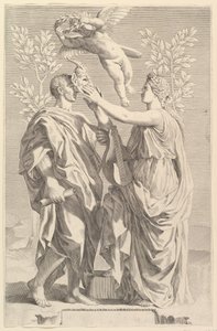 Frontispiz: Horaz, Quinti Horatii Flacci Opera, 1642 von Claude Mellan