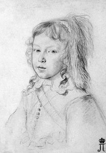 Porträt von König Ludwig XIV. als Kind, 1644 von Claude Mellan