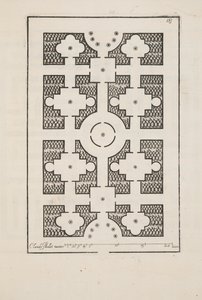 Entwurf für Parterre, aus Theatre des Plans et Jardinages, veröffentlicht 1652 (Gravur)