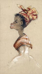 Schwarze Frau mit Kopftuch, 1857 von Claude Monet