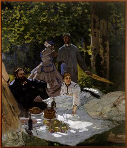 Frühstück im Grünen (Fragment) (linker Teil) von Claude Monet