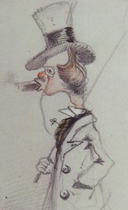 Dandy mit einer Zigarre, ca. 1857 von Claude Monet