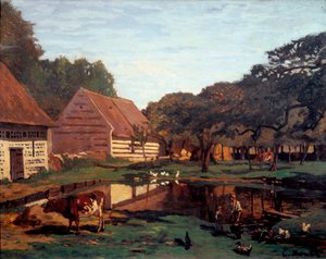Bauernhof in der Normandie (Malerei, ca. 1863)