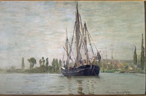 Französischer Chase-Maree vor Anker (bei Rouen)