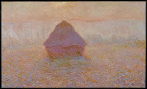 Getreideschober, Sonne im Nebel von Claude Monet