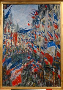 La Rue Saint-Denis in Paris, Fest am 30. Juni 1878. Gemälde von Claude Monet von Claude Monet