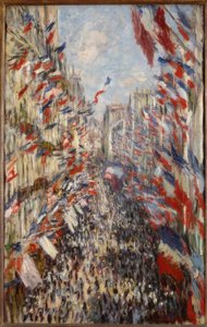 Die Rue Montorgeuil in Paris. Fest am 30. Juni 1878 von Claude Monet
