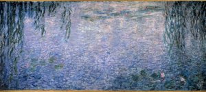 Seerosen, klarer Morgen mit Weiden (Triptychon, mittlerer Teil)