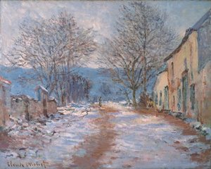 Schnee in Limetz, 1886 von Claude Monet