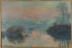 Sonnenuntergang an der Seine bei Lavacourt, Wintereffekt von Claude Monet