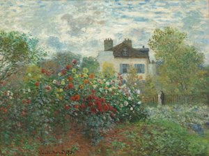 Der Garten des Künstlers in Argenteuil, eine Ecke des Gartens mit Dahlien, 1873 von Claude Monet