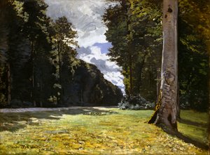 Die Chailly-Straße durch den Wald von Fontainebleau von Claude Monet