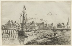 Der Hafen von Touques, ca. 1864 von Claude Monet