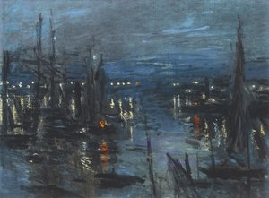 Der Hafen von Le Havre, Nachteffekt; Le Port de Havre, effet du Nuit, 1873