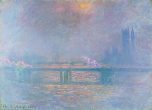 Die Themse mit der Charing Cross Bridge von Claude Monet