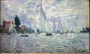 Die Boote. Regatten in Argenteuil von Claude Monet