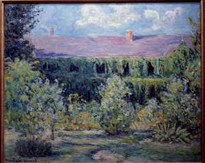 Das Haus des Malers Claude Monet in Giverny, Gemälde von Blanche Hosche (1865-1947) 19. Jahrhundert