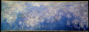 Die Seerosen; die Wolken. Zentraler Teil des Triptychons, gemalt in Giverny von Claude Monet