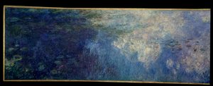 Die Seerosen; die Wolken. Linker Teil des Triptychons, gemalt in Giverny. Gemälde von Claude Monet (1840-1926) von Claude Monet