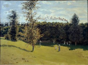 Zug auf dem Land, ca. 1870 von Claude Monet
