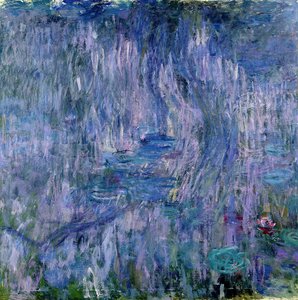 Seerosen und Reflexionen eines Weidenbaums, 1916-19 (Detail)
