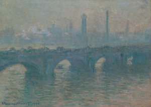 Waterloo-Brücke, graues Wetter, 1900