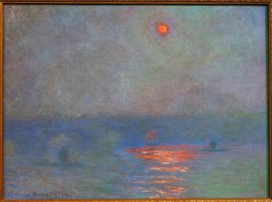 Waterloo Bridge, Sonne im Nebel von Claude Monet