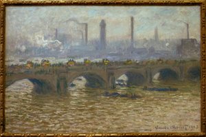 Waterloo Bridge, Grauer Himmel von Claude Monet