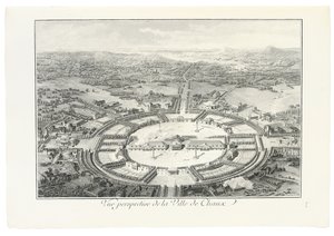 Perspektivische Ansicht der Stadt Chaux, 1804 von Claude Nicolas Ledoux