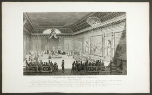 Versammlung bedeutender Persönlichkeiten, abgehalten in Versailles, aus der Serie Tableaux historiques de la Révolution française