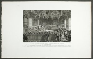 Sondersitzung von Ludwig XVI. im Palast, aus der Serie Tableaux historiques de la Révolution française