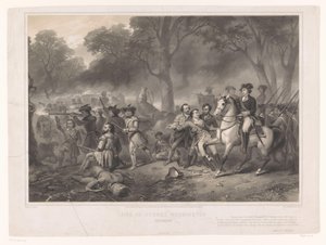 George Washington in der Schlacht bei der Monongahela von Claude Régnier
