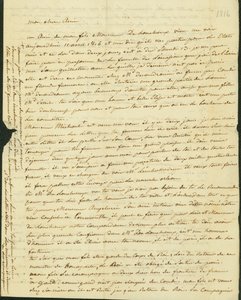 Brief an Antoine Saugrain von seinem Bruder, 1816 von Claude Saugrain