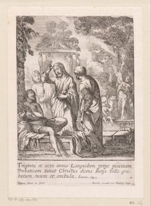 Heilung des Mannes am Teich Bethesda von Claude Vignon