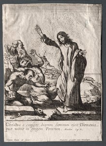 Die Wunder Jesu Christi: Christus befreit den Besessenen von Claude Vignon